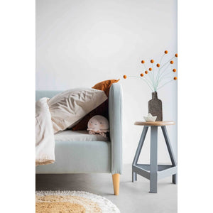 KidsDepot Sgabelli Original 32 cm in Legno di Mango Grigio 443090