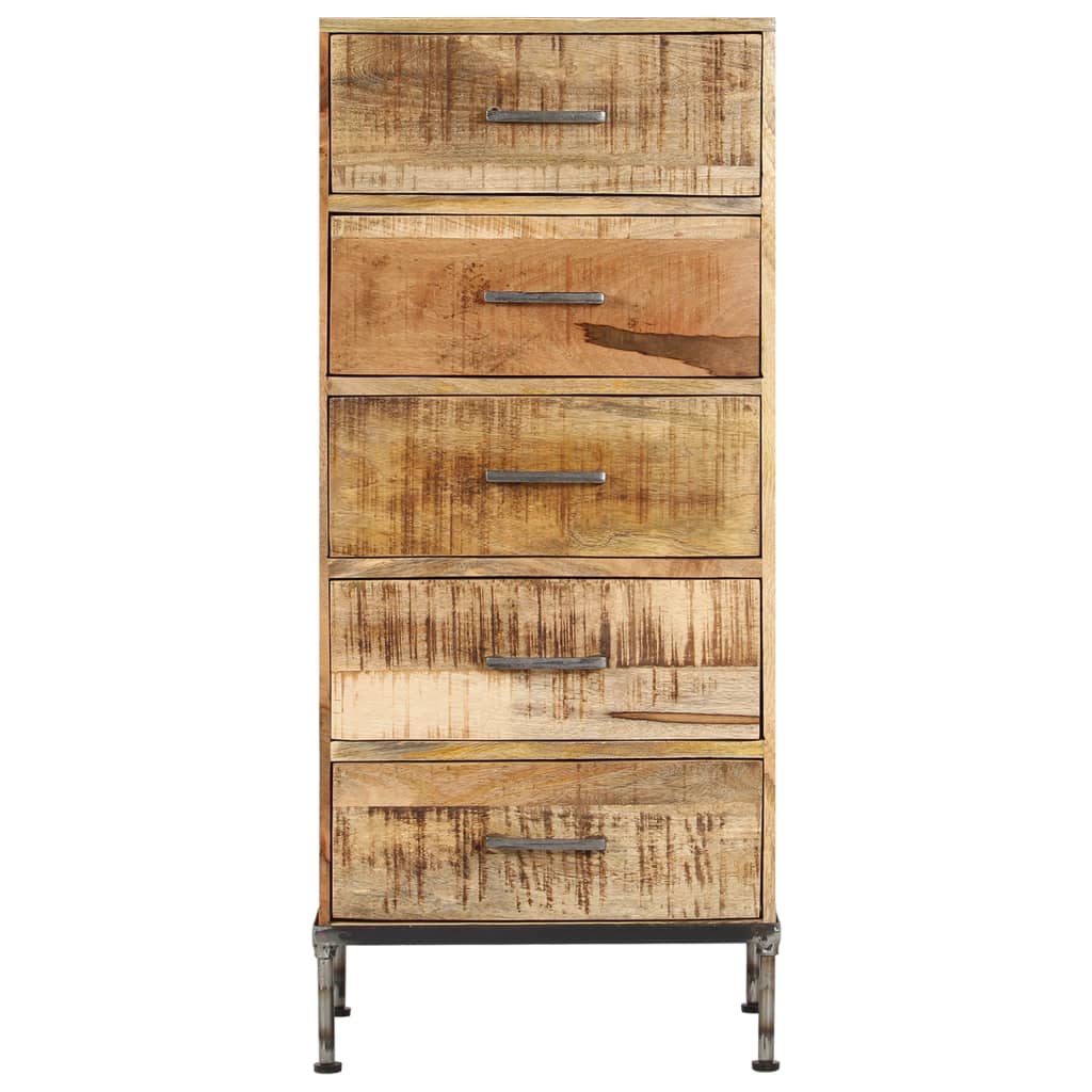 Cassettiera 45x35x106 cm in Legno Massello di Mango cod mxl 59851