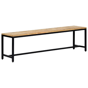 Panca da Pranzo 160 cm in Legno Massello di Mango Grezzo 247813