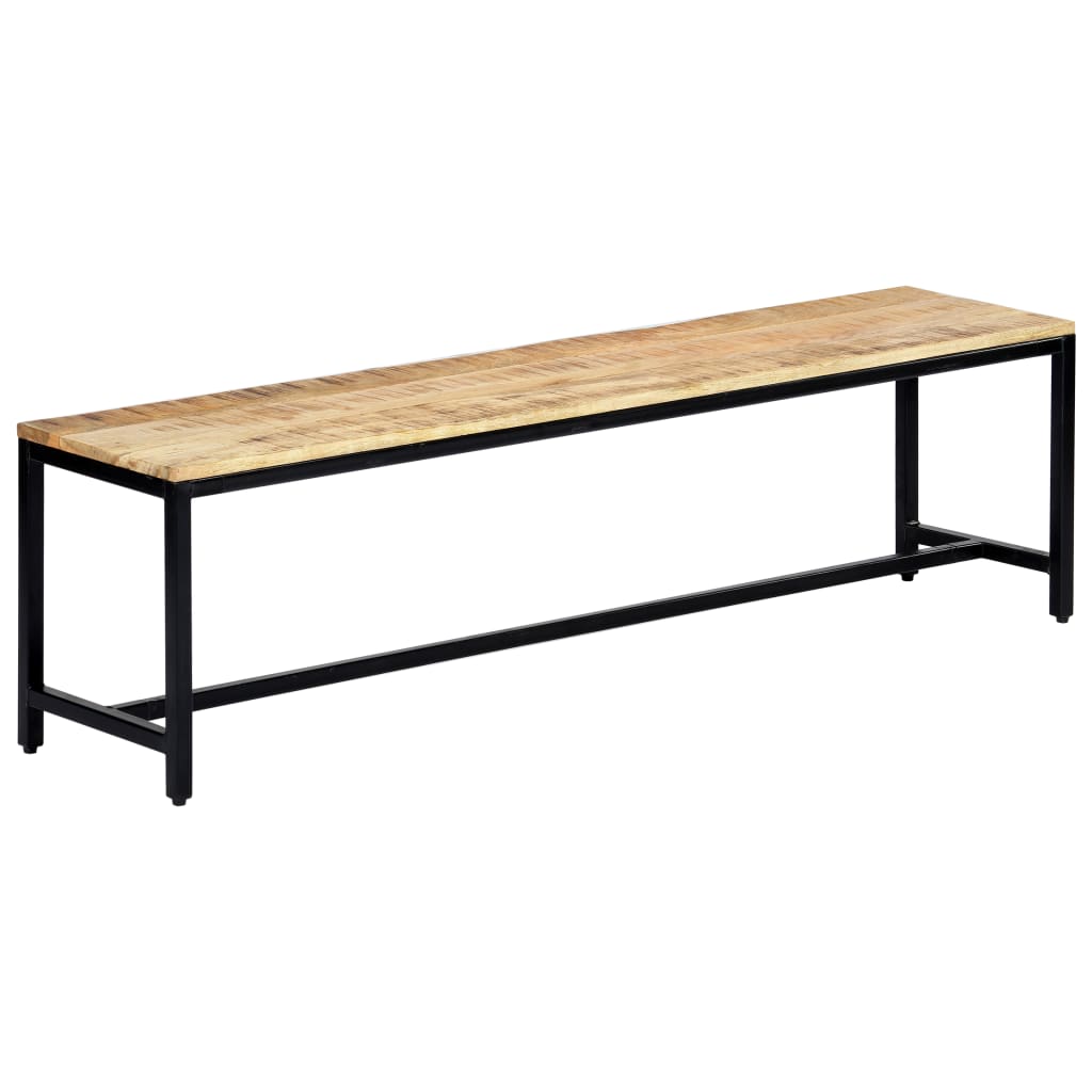 Panca da Pranzo 160 cm in Legno Massello di Mango Grezzo 247813