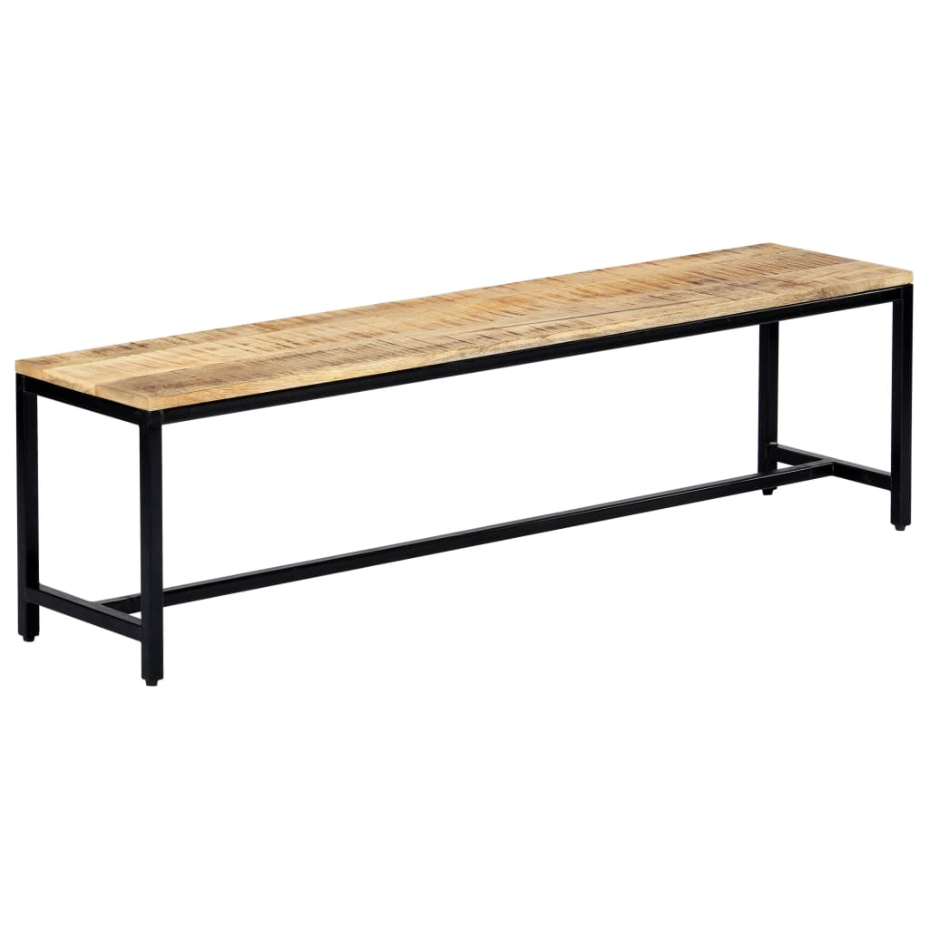 Panca da Pranzo 160 cm in Legno Massello di Mango Grezzo 247813