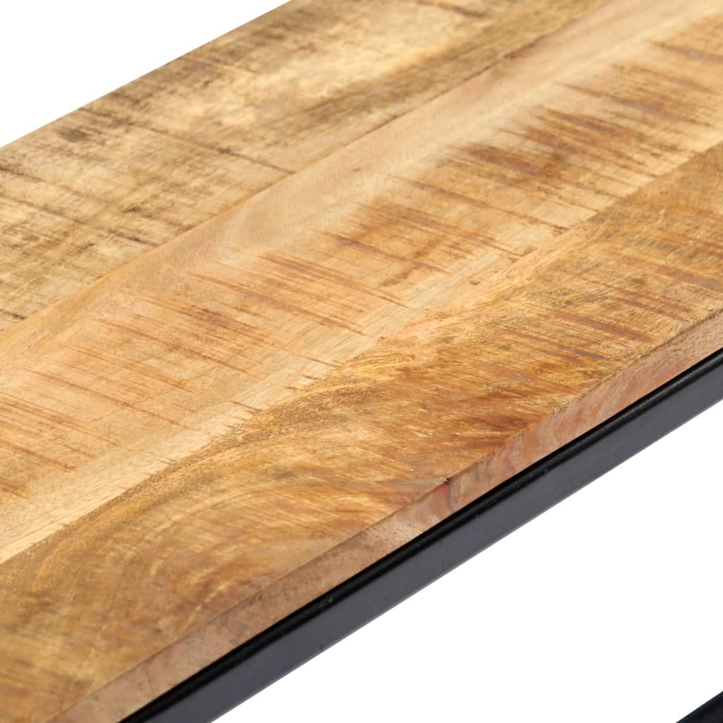 Panca da Pranzo 120 cm in Legno Massello di Mango Grezzo 247814