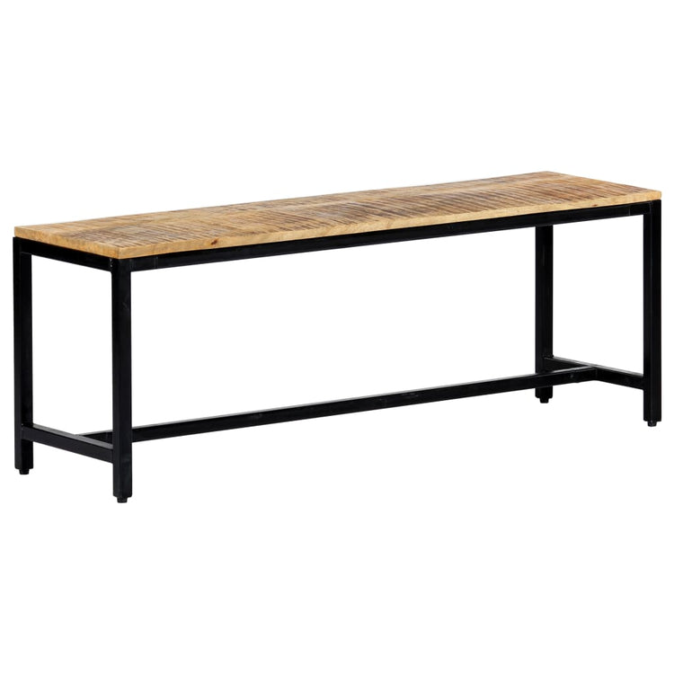 Panca da Pranzo 120 cm in Legno Massello di Mango Grezzo 247814