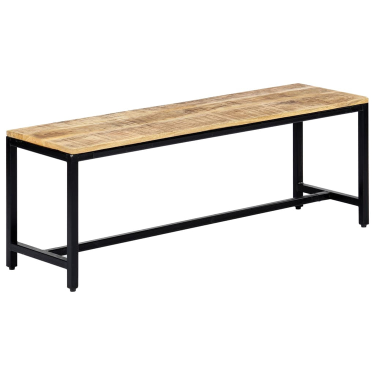 Panca da Pranzo 120 cm in Legno Massello di Mango Grezzo 247814