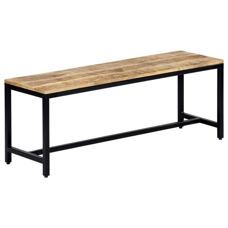 Panca da Pranzo 120 cm in Legno Massello di Mango Grezzo 247814