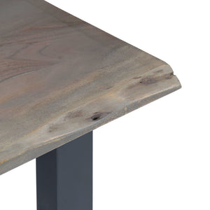 Tavolo Consolle Grigio 115x35x76 cm Massello d'Acacia e Ferro