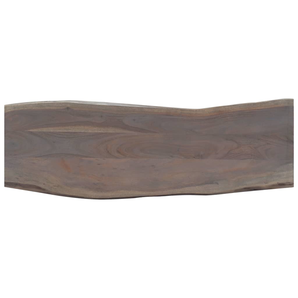 Tavolo Consolle Grigio 115x35x76 cm Massello d'Acacia e Ferro