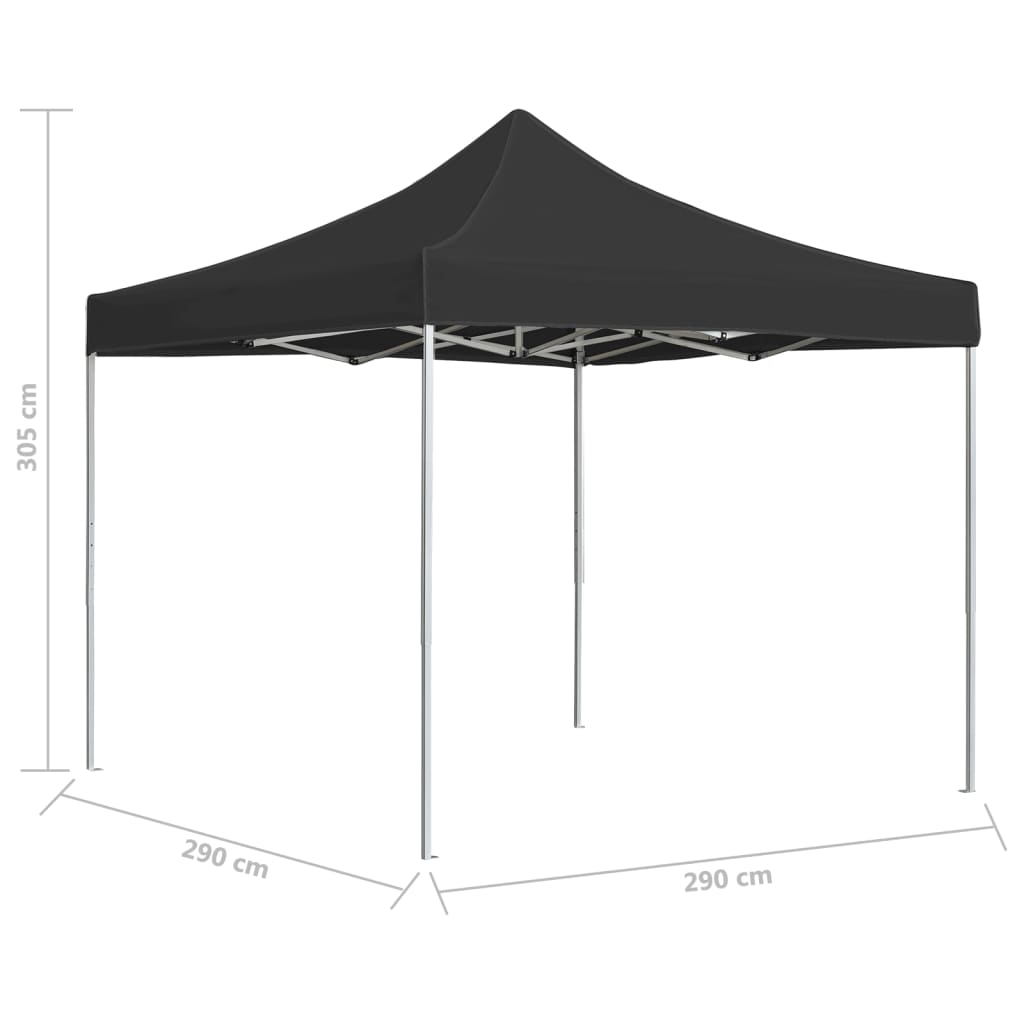 Gazebo Professionale Pieghevole in Alluminio 3x3 m Antracite cod mxl 54910