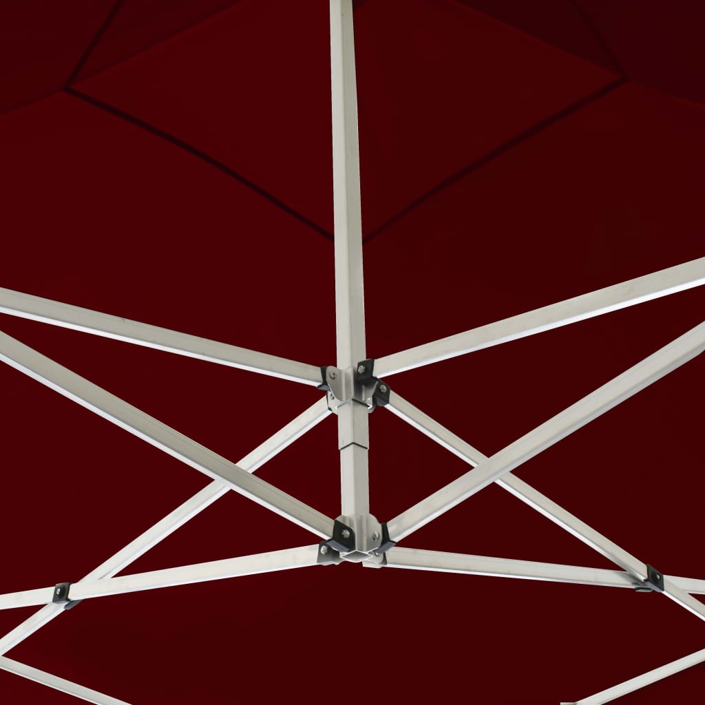 Gazebo Professionale Pieghevole in Alluminio 3x3 m Rosso Vino 45484