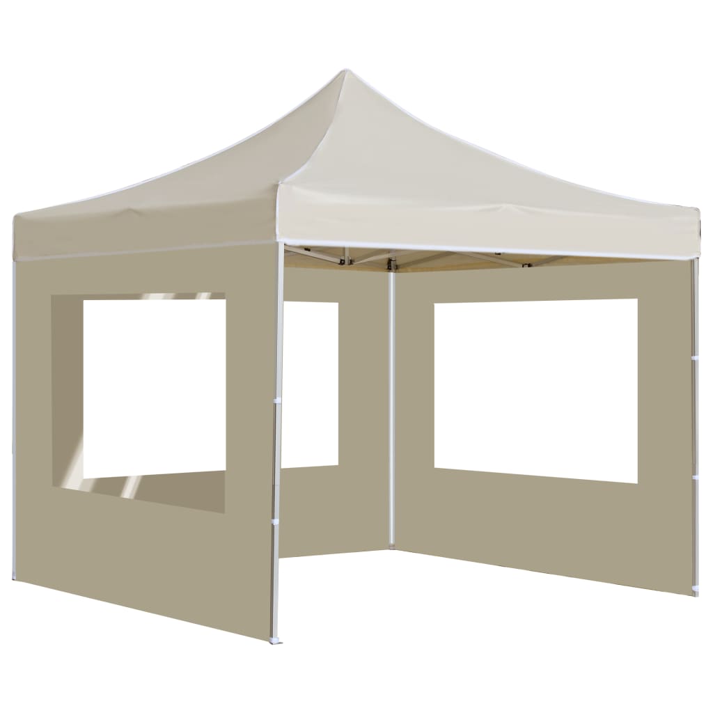 Gazebo Professionale Pieghevole Alluminio con Pareti 3x3m Crema cod mxl 55695