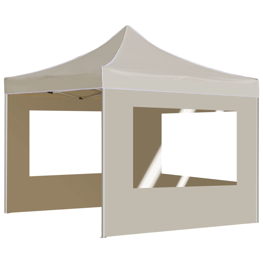 Gazebo Professionale Pieghevole Alluminio con Pareti 3x3m Crema cod mxl 55695