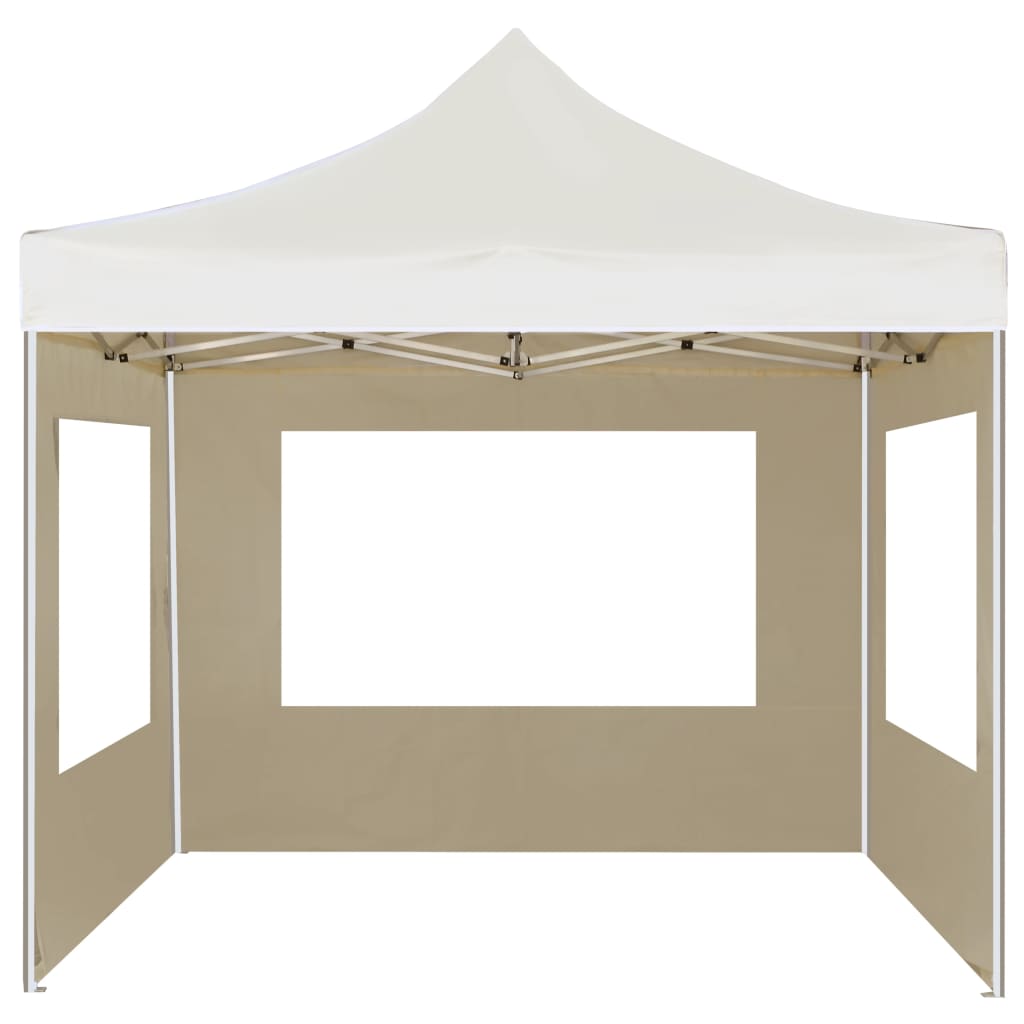 Gazebo Professionale Pieghevole Alluminio con Pareti 3x3m Crema cod mxl 55695