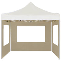 Gazebo Professionale Pieghevole Alluminio con Pareti 3x3m Crema cod 8893