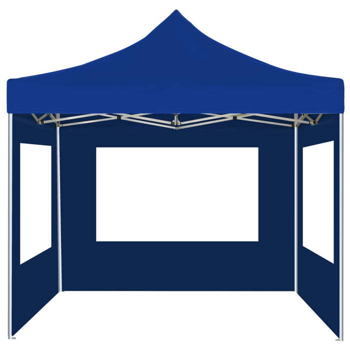 Gazebo Professionale Pieghevole Alluminio con Pareti 3x3m Blu 45487