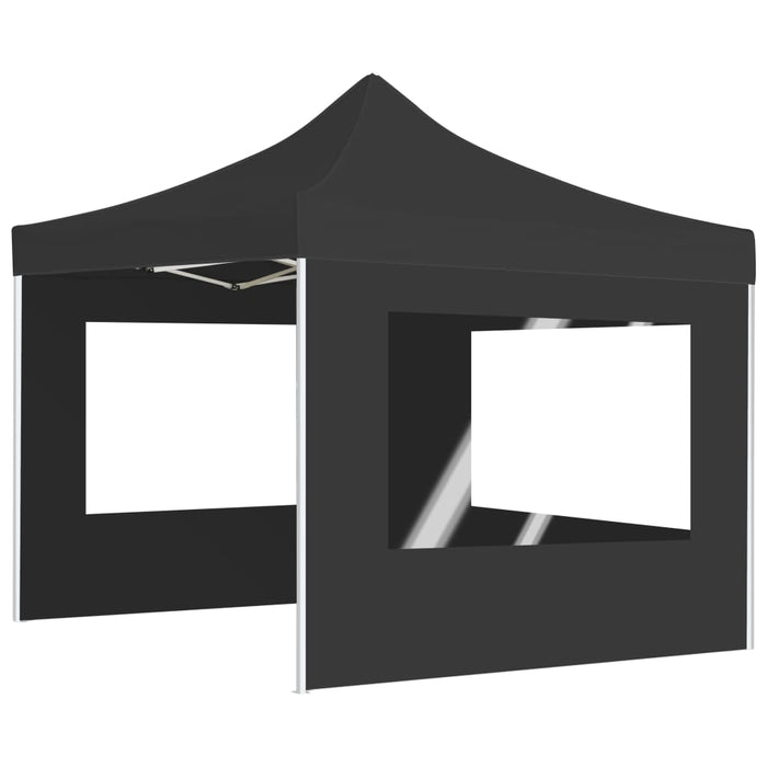 Gazebo Pieghevole con Pareti in Alluminio 3x3 m Antracite cod mxl 54659