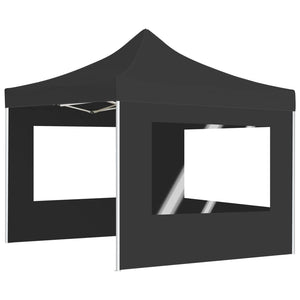 Gazebo Pieghevole con Pareti in Alluminio 3x3 m Antracite cod 8584