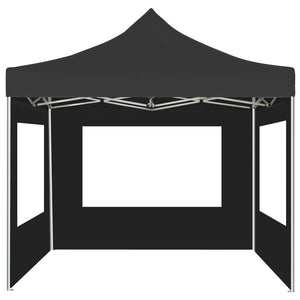 Gazebo Pieghevole con Pareti in Alluminio 3x3 m Antracite cod mxl 54659