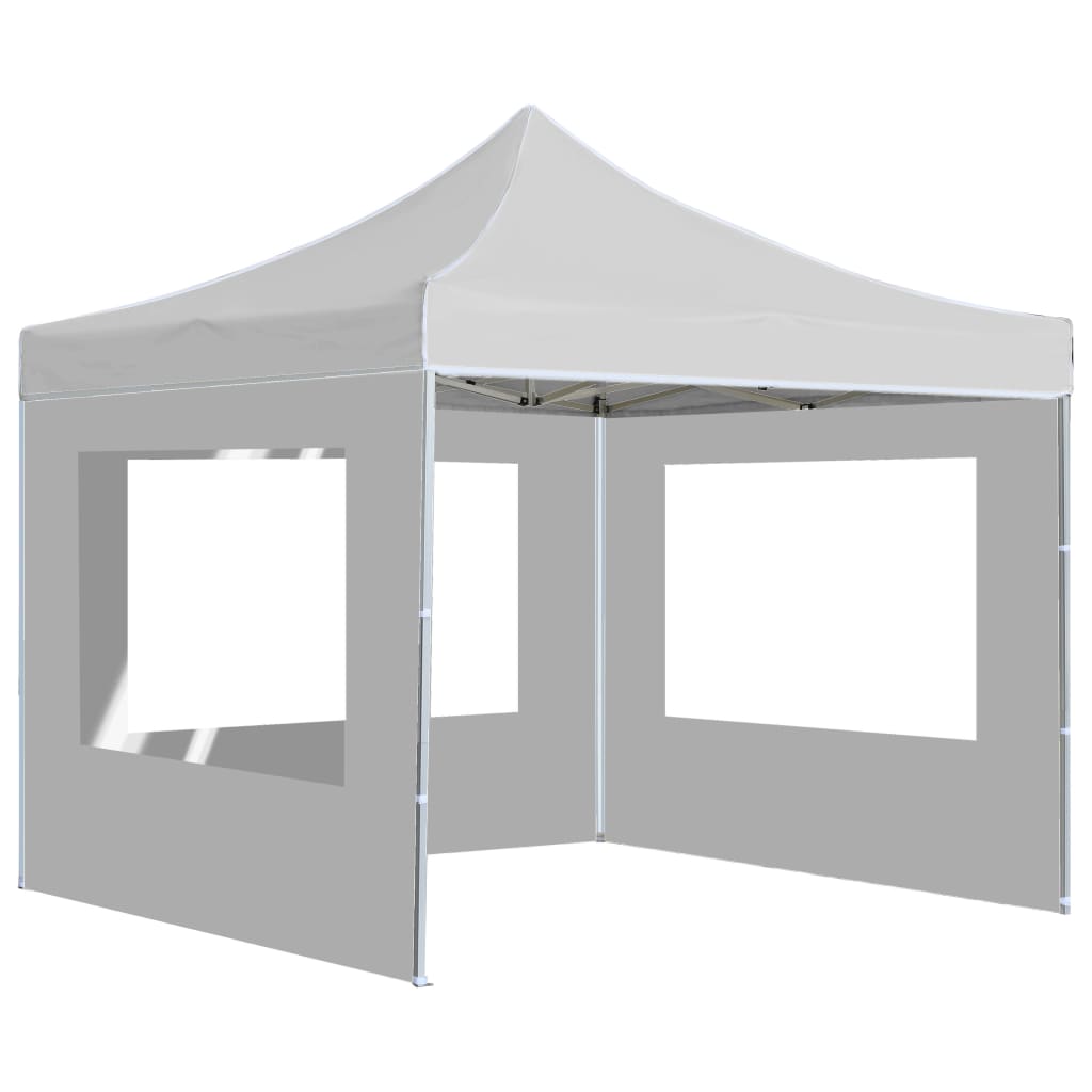 Gazebo Pieghevole con Pareti in Alluminio 3x3 m Bianco cod mxl 54723