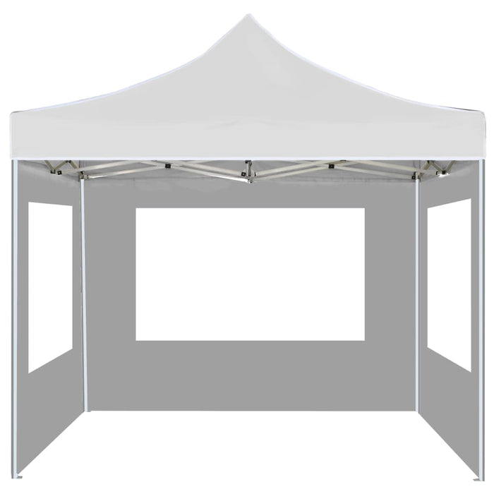 Gazebo Pieghevole con Pareti in Alluminio 3x3 m Bianco cod mxl 54723