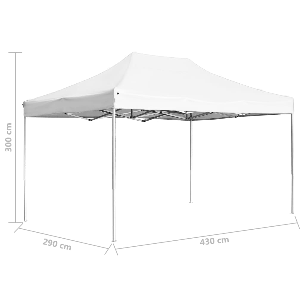 Gazebo Professionale Pieghevole Alluminio 4,5x3 m Bianco cod mxl 55287