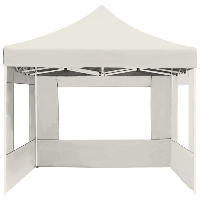 Gazebo Professionale Pieghevole Pareti Alluminio 4,5x3m Crema 45496