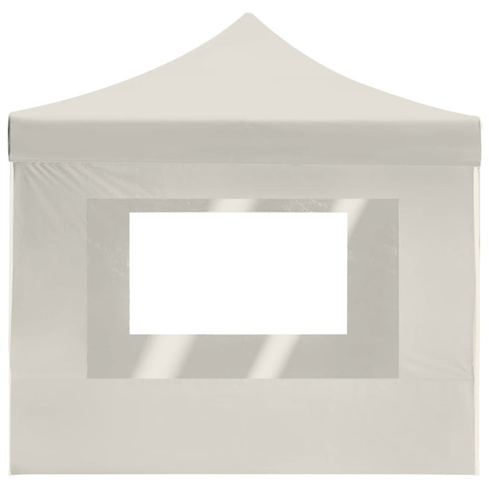 Gazebo Professionale Pieghevole Pareti Alluminio 4,5x3m Crema 45496