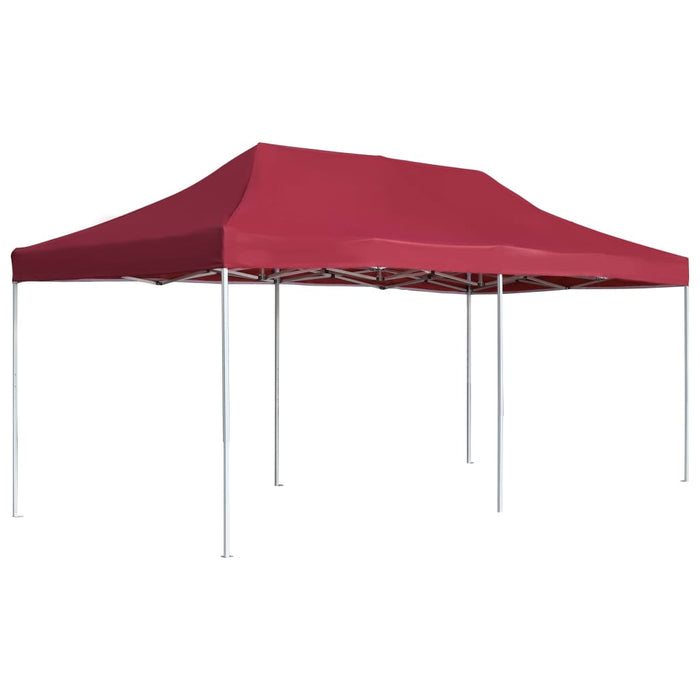 Gazebo Professionale Pieghevole in Alluminio 6x3 m Rosso Vino cod mxl 68379