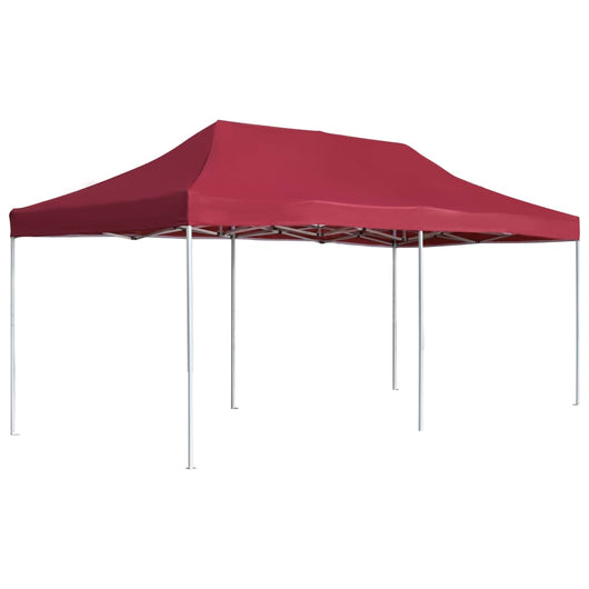 Gazebo Professionale Pieghevole in Alluminio 6x3 m Rosso Vino 45504