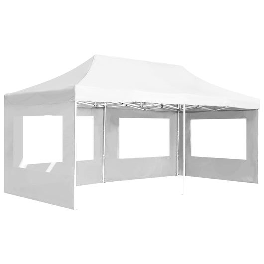 Gazebo Professionale Pieghevole Alluminio e Pareti 6x3m Bianco 45510