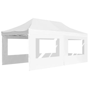 Gazebo Professionale Pieghevole Alluminio e Pareti 6x3m Bianco 45510