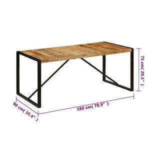 Tavolo da Pranzo 180x90x75 cm in Legno Massello di Mango