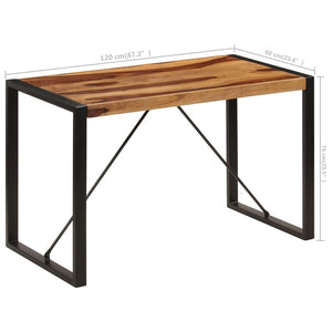 Tavolo da Pranzo 120x60x76 cm in Legno Massello di Sheesham cod mxl 16733