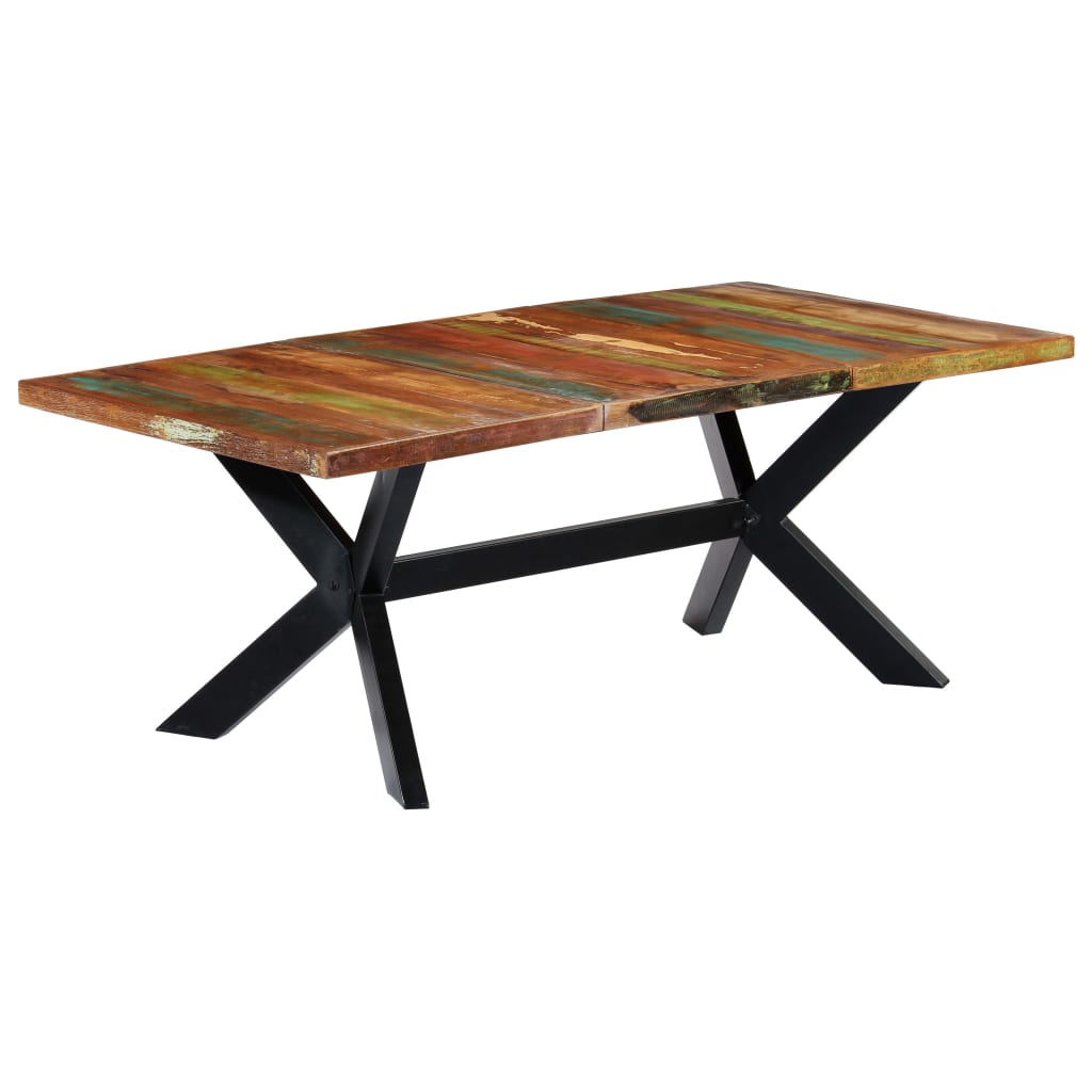 Tavolo da Pranzo 200x100x75 cm in Legno Massello di Recupero cod mxl 9625