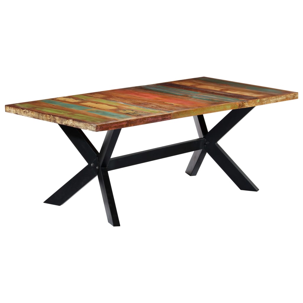 Tavolo da Pranzo 200x100x75 cm in Legno Massello di Recupero cod mxl 9625