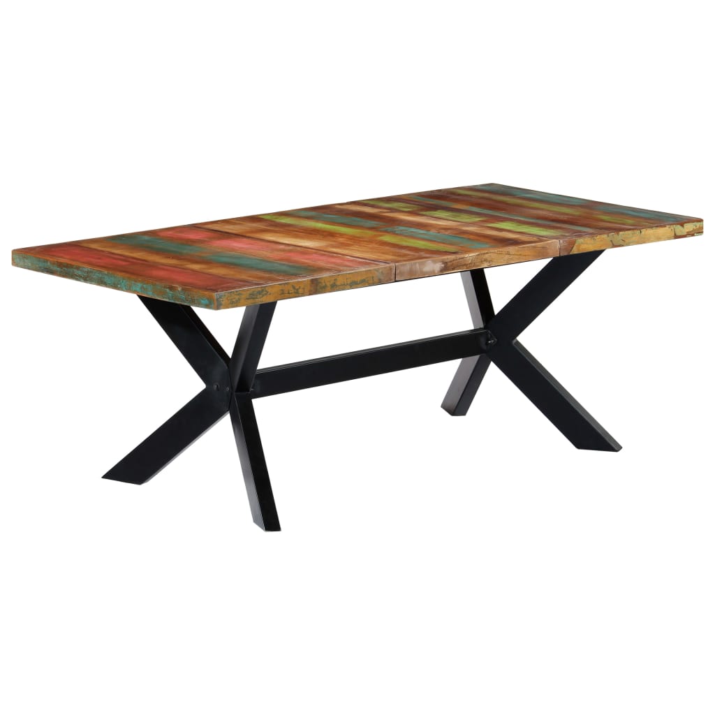 Tavolo da Pranzo 200x100x75 cm in Legno Massello di Recupero cod mxl 9625