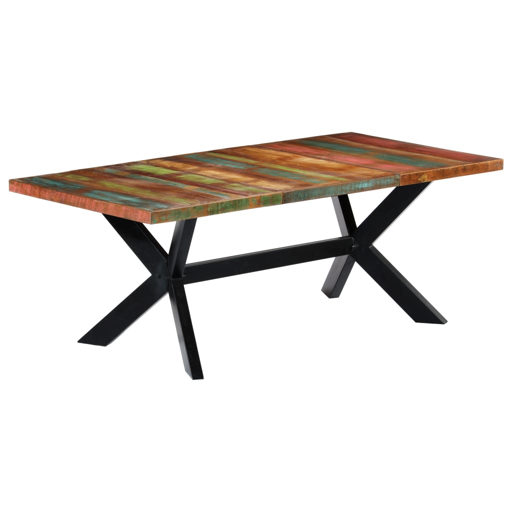 Tavolo da Pranzo 200x100x75 cm in Legno Massello di Recupero cod mxl 9625