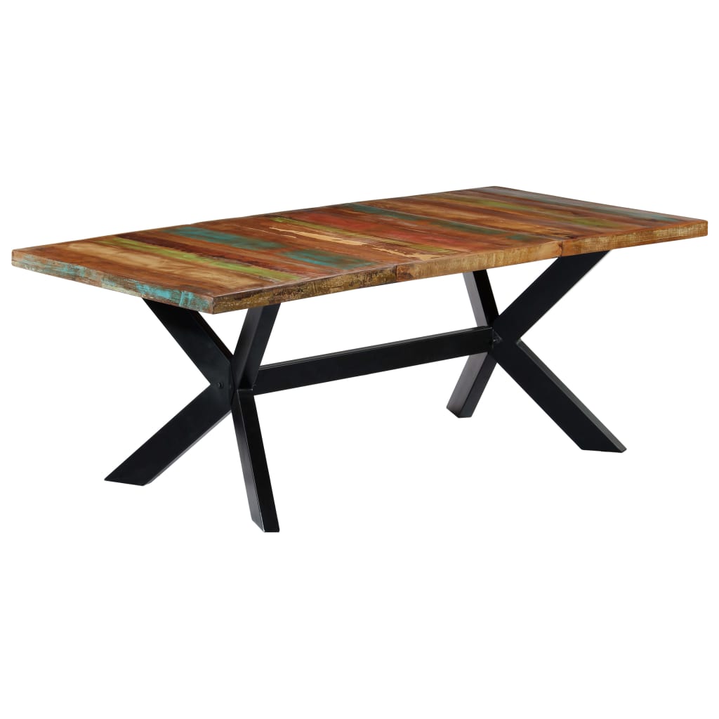 Tavolo da Pranzo 200x100x75 cm in Legno Massello di Recupero cod mxl 9625