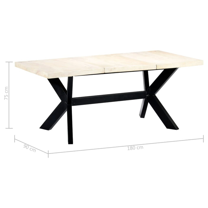 Tavolo da Pranzo 180x90x75 cm in Legno Massello di Mango 247431