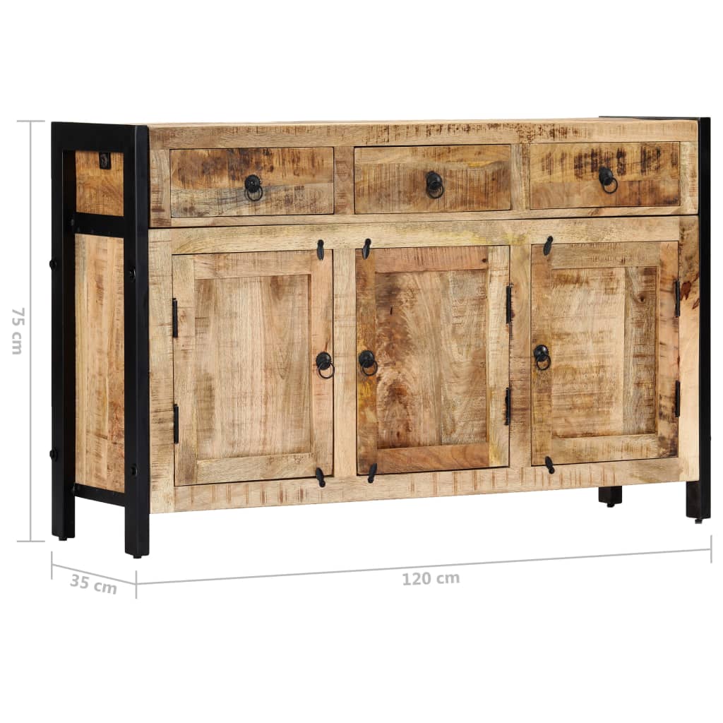 Credenza 120x35x76 cm in Legno Massello di Mango 247445