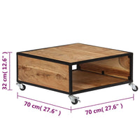 Tavolino da Salotto 70x70x32 cm in Legno Massello d'Acacia 247684