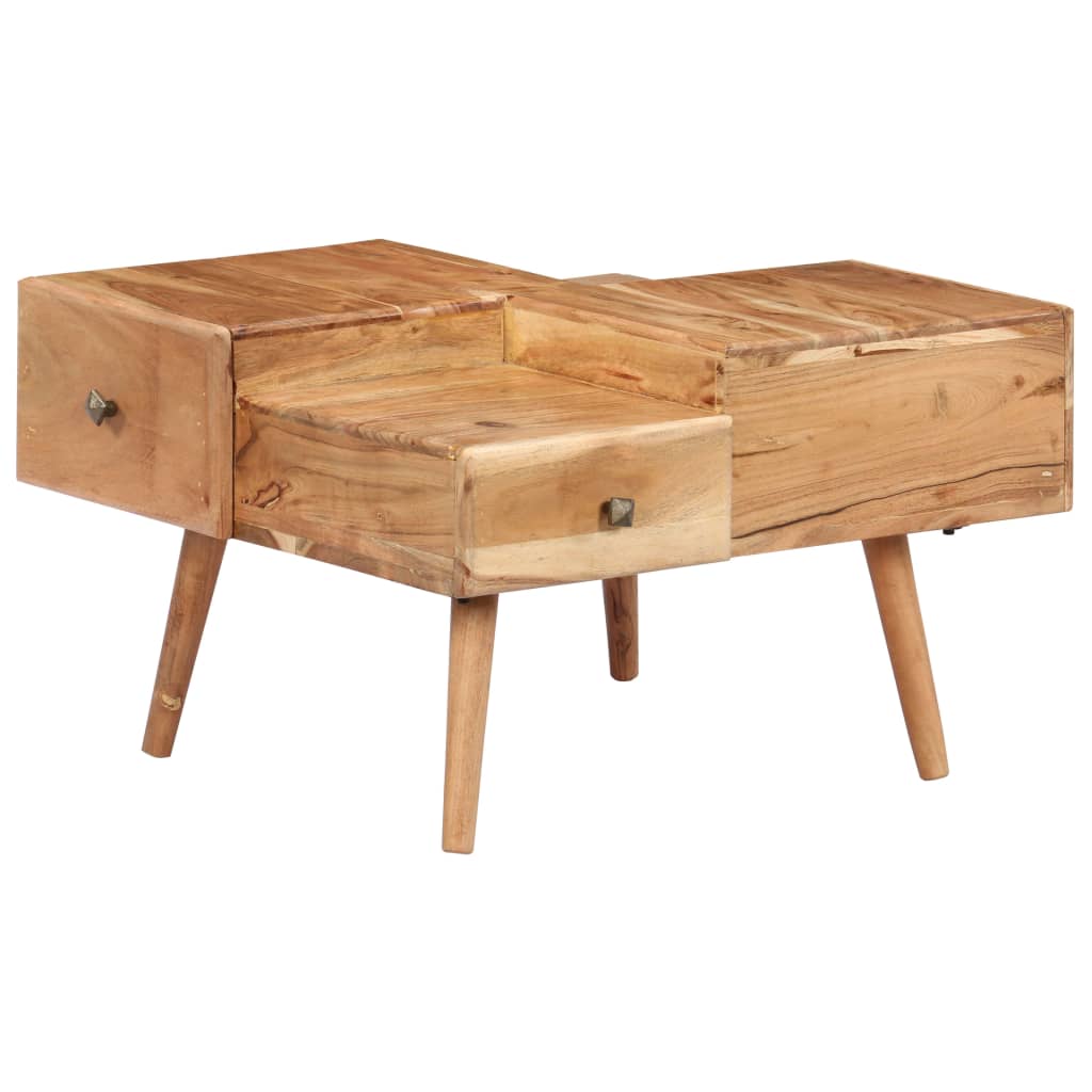 Tavolino da Salotto 70x60x42 cm in Legno Massello d'Acacia 247687