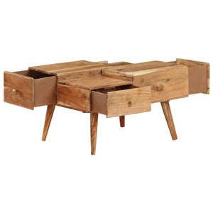 Tavolino da Salotto 70x60x42 cm in Legno Massello d'Acacia 247687