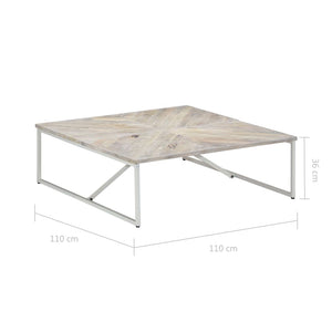 Tavolino da Caffè 110x110x36 cm in Legno Massello di Mango cod mxl 61150