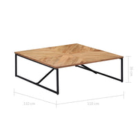 Tavolino da Caffè 110x110x36 cm Legno Massello di Acacia 247699