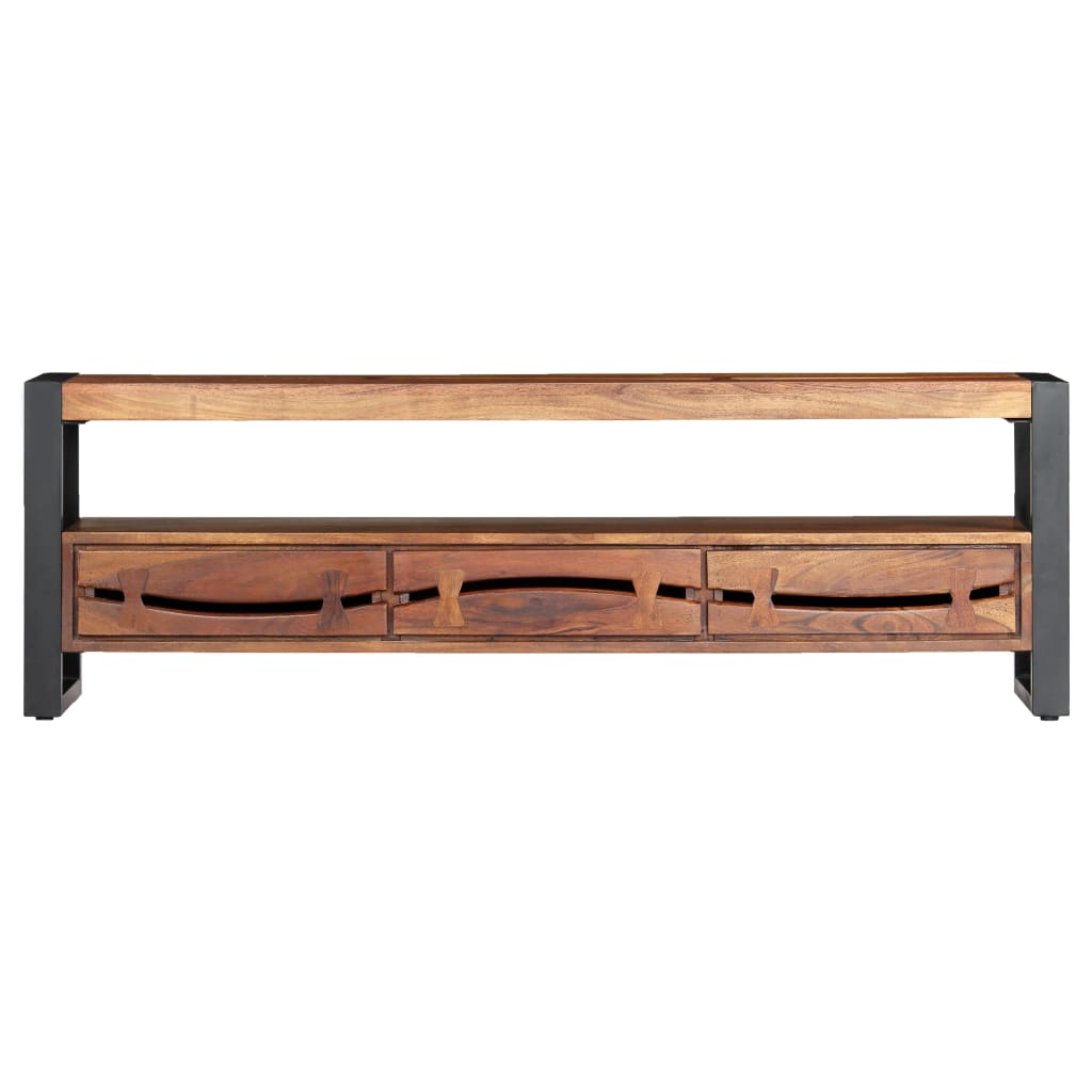 Mobile Porta TV 140x30x45 cm in Legno Massello di Acacia cod mxl 15558