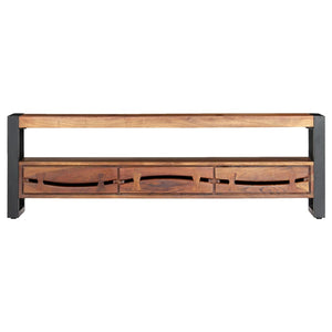 Mobile Porta TV 140x30x45 cm in Legno Massello di Acacia cod mxl 15558