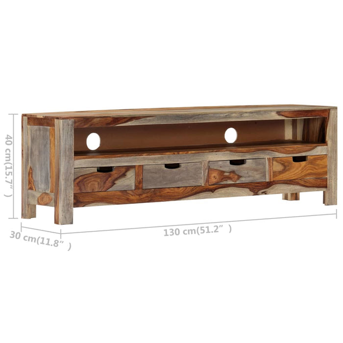 Mobile Porta TV in Legno di Sheesham 130x30x40 cm cod mxl 15559