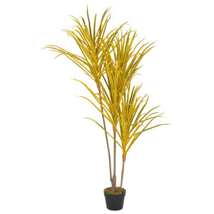 Dracena Artificiale con Vaso Gialla 125 cm cod 11249