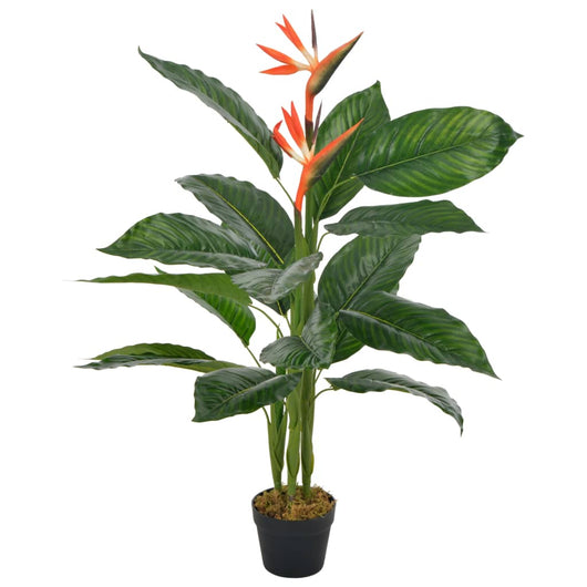 Strelitzia Artificiale con Vaso Rosso 100 cm cod mxl 71288