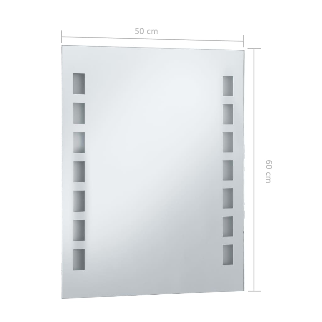 Specchio da Parete a LED per Bagno 50x60 cm 144696